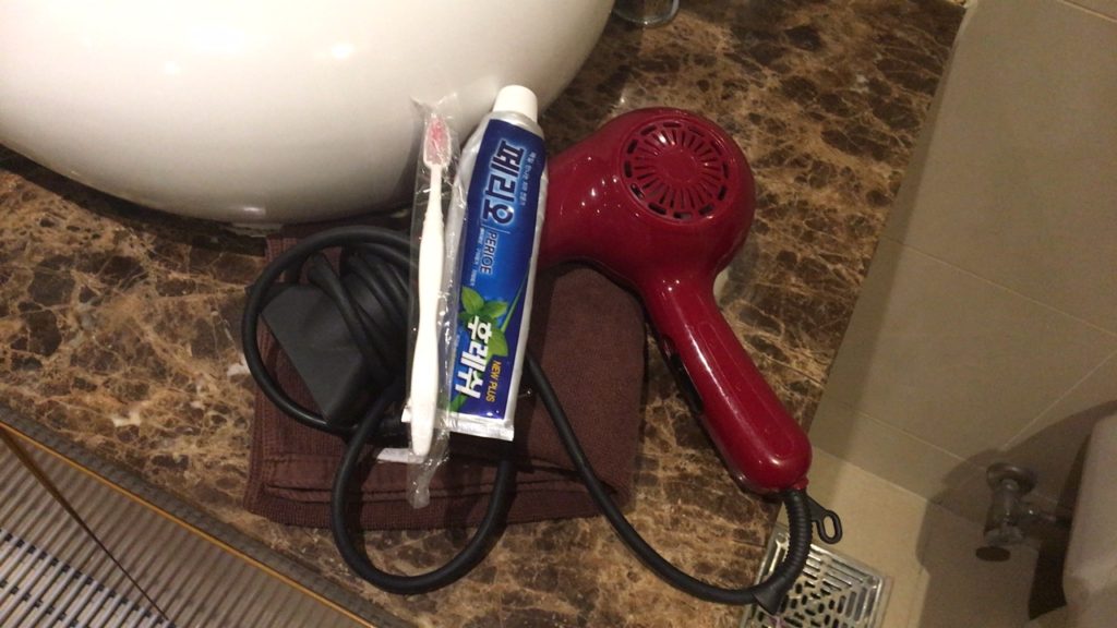 仁川 タオル 歯磨き ドライヤー 貸出