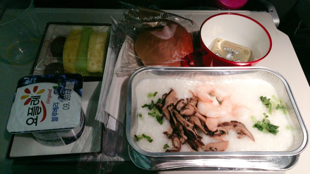 仁川 ローマ 機内食 朝食 おかゆ