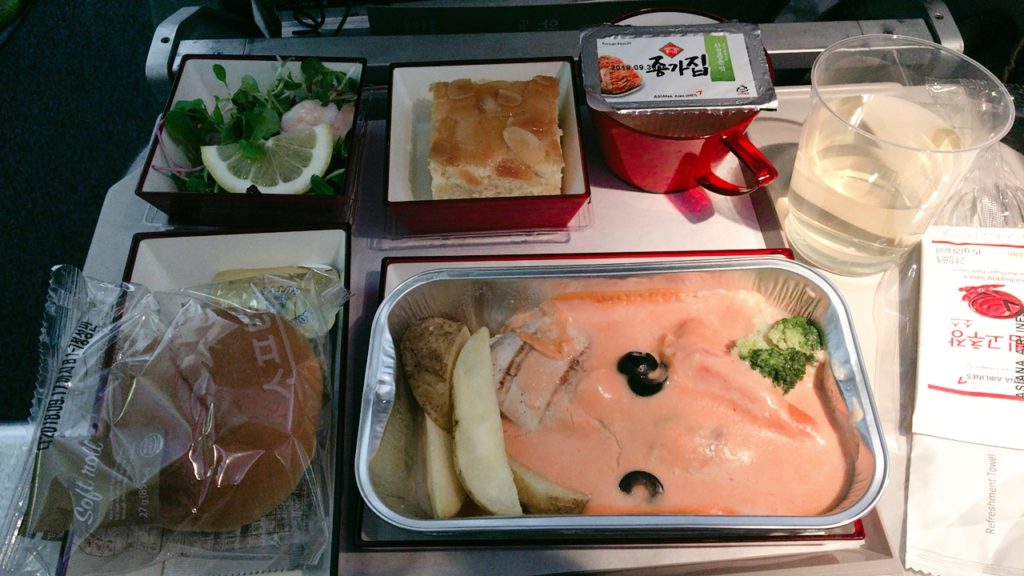 仁川 ローマ 機内食 夕食 洋食
