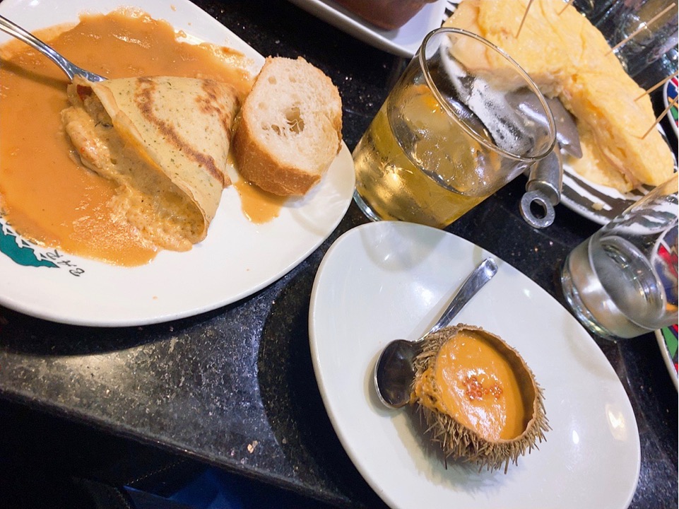 サンセバスティアン バル バル巡り 旧市街 ウニ