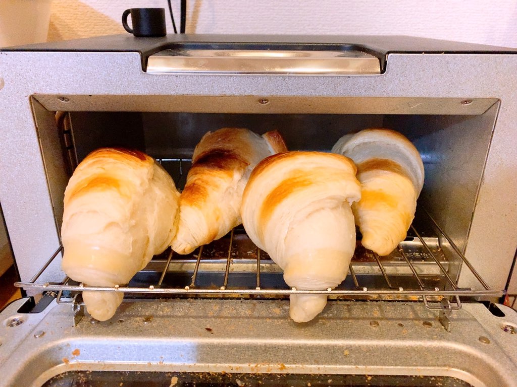 ピカール クロワッサン　バルミューダ　焼く　焼き方　オーブントースター　トースター　pcard